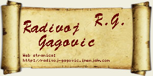 Radivoj Gagović vizit kartica